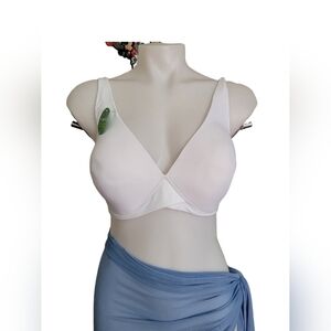 Women's White Plunge Bra